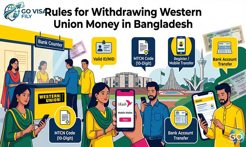 ওয়েস্টার্ন ইউনিয়নের টাকা তোলার নিয়ম বাংলাদেশে